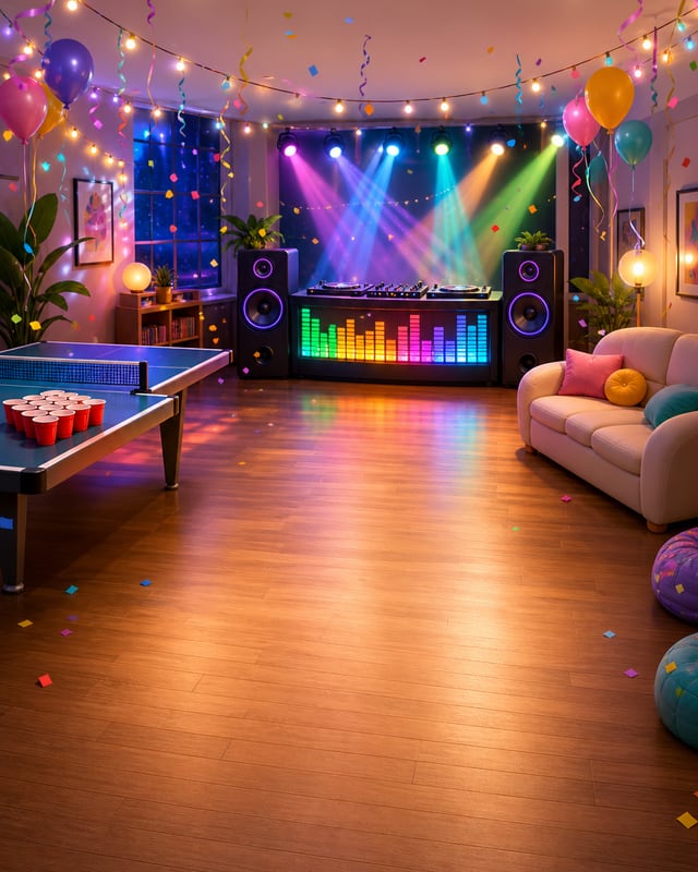 Frat House Party background scene