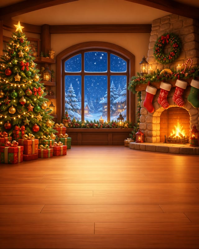 Christmas Wonderland background scene