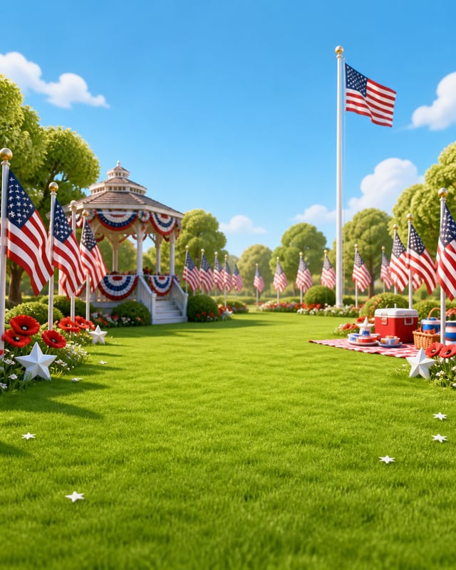 Memorial Day background scene