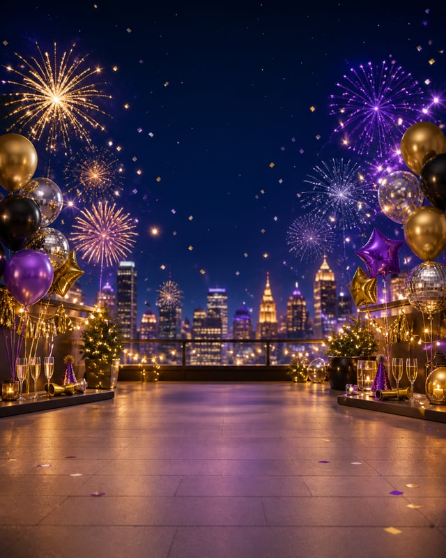 New Year Celebration background scene