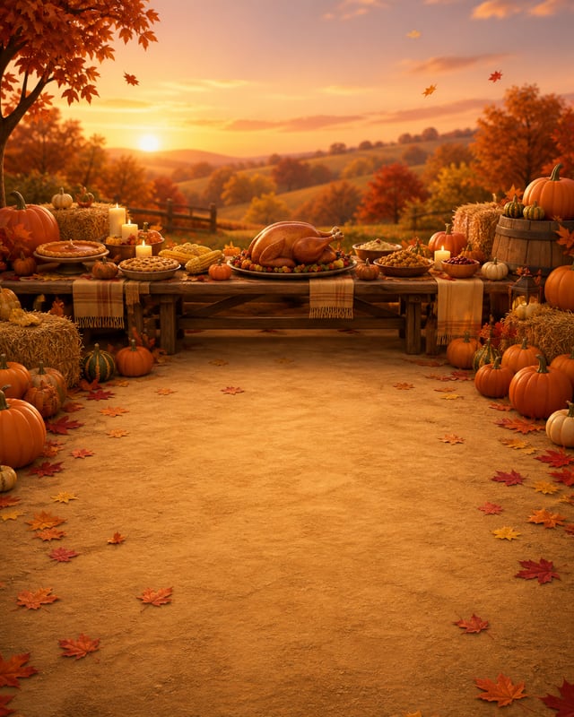 Thanksgiving Feast background scene