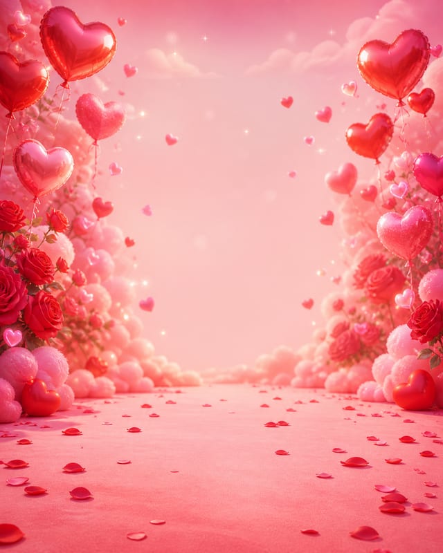 Valentine's Hearts background scene
