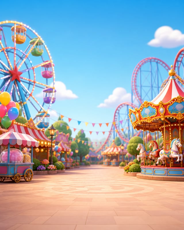 Amusement Park background scene