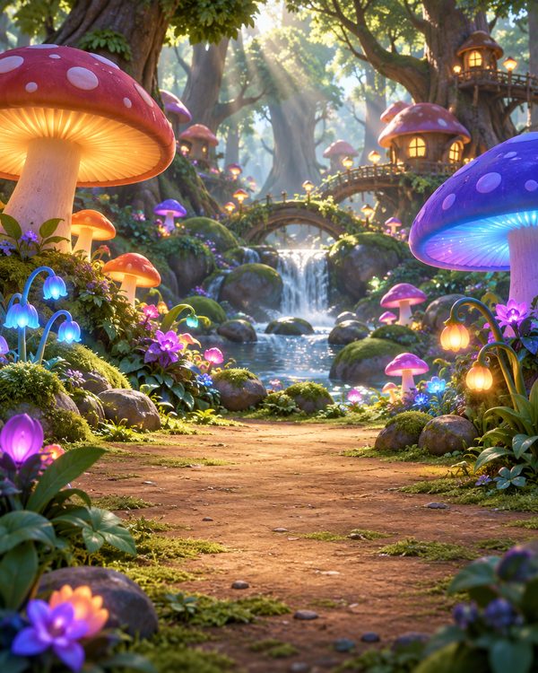 Mushroom Forest background scene