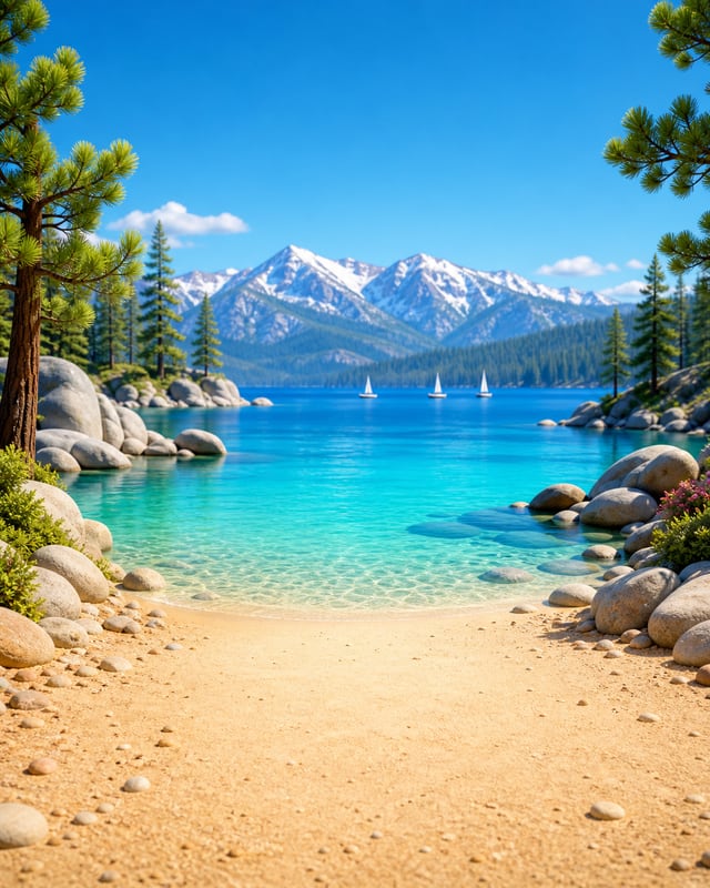Lake Tahoe background scene