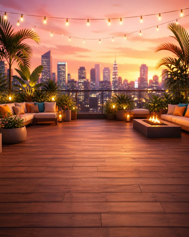 Rooftop Patio background scene