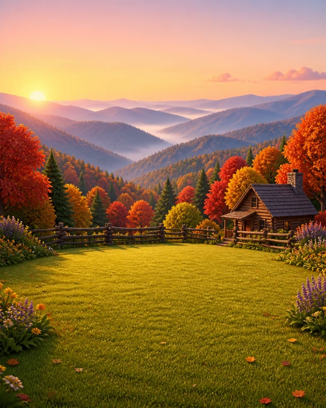 Smoky Mountain Park background scene