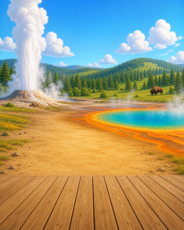 Yellowstone Park background scene
